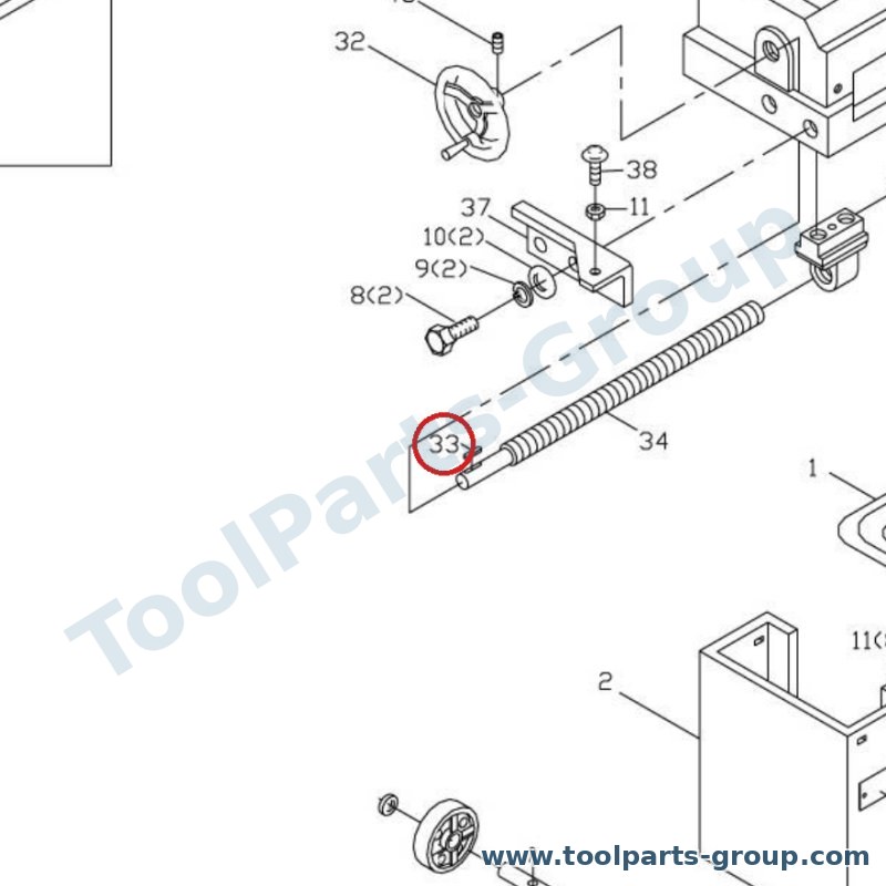 JET HVBS7MW-33 – Ersatzteil – Passfeder Pos. 33 für HVBS-712K, 712K, HVBS-172K, 172K