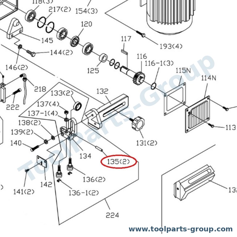 JET HVBS7MW-90 – Ersatzteil – Lager Stift Pos. 90 für HVBS-7MW