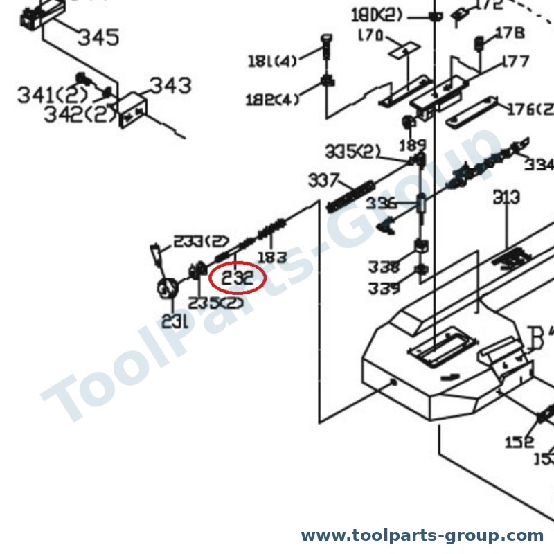 JET HVBS812R-232 – Ersatzteil – Bladetensionbar für HVBS-812R, 812R