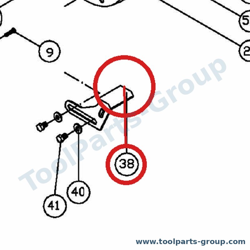 JET JBG150-38 – Ersatzteil – Werkzeugauflage (rechts) 1/3HP, 2MM für JBG-150