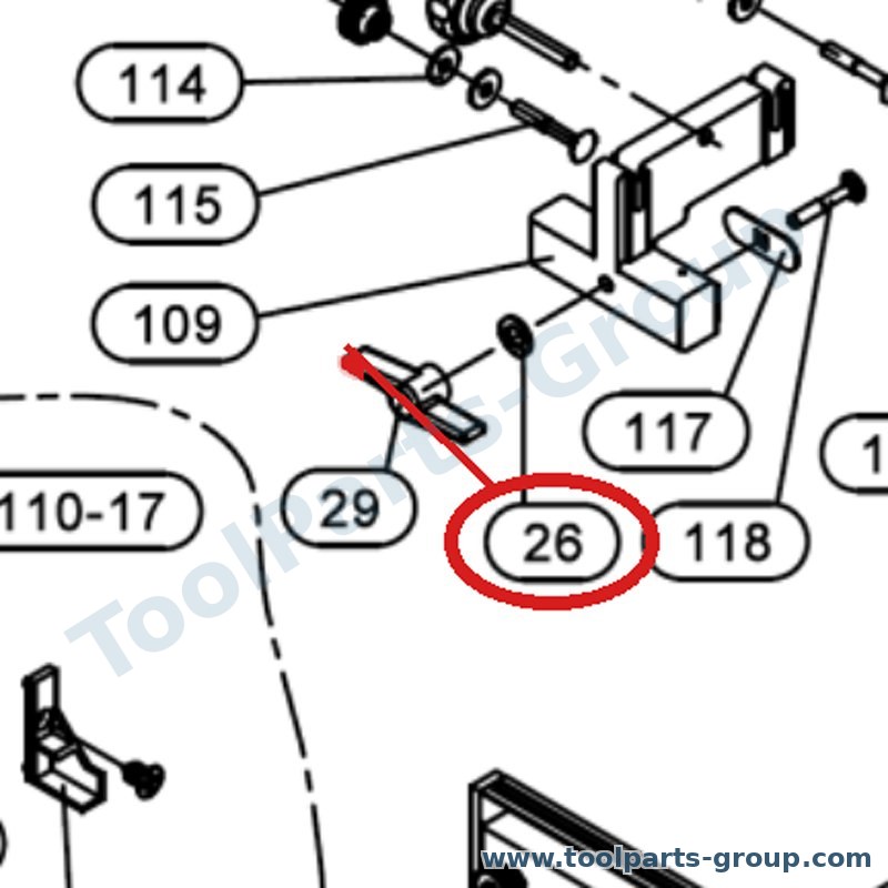JET JBS12-026 – Ersatzteil – Unterlegscheibe 8MM für JBS-12
