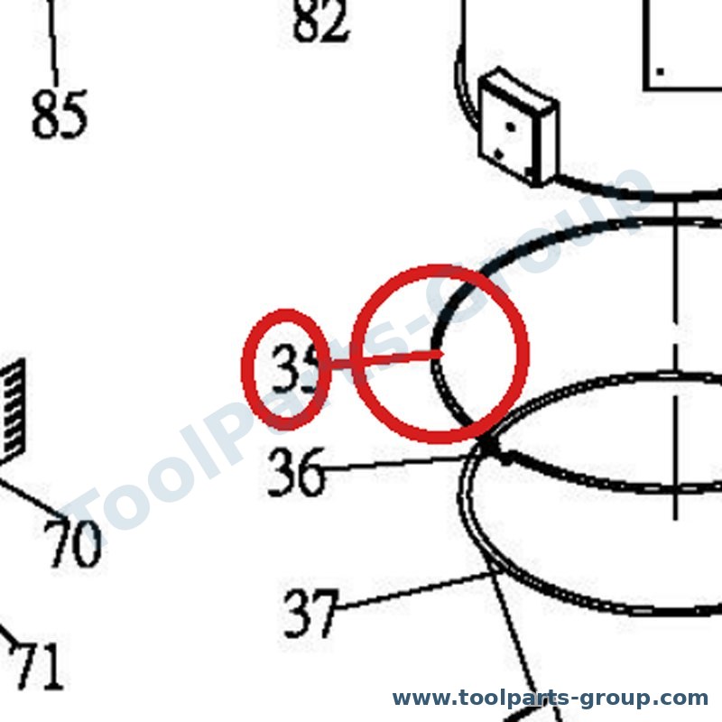 JET JCDC2-35 – Ersatzteil – Klemme DIAM500MM Pos. 35 für JCDC-2.0, JCDC-3.0
