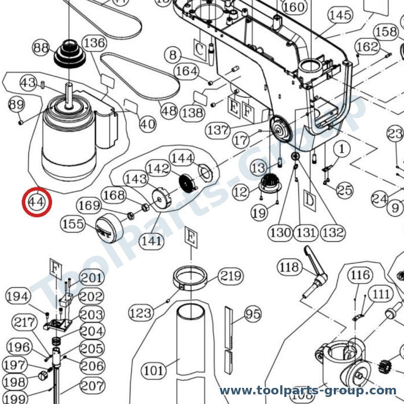 JET JDP15-044AE – Ersatzteil – Motoreinheit 400V 3PH für JDP15, JDP-15