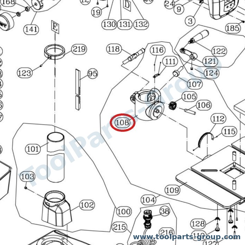 JET JDP15F-108 – Ersatzteil – Tisch Halter Pos. 108 für JDP15F/JDP15B, JDP15F, JDP15B
