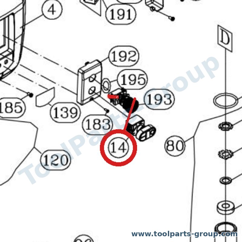 JET JDP17-014E – Ersatzteil – Schalter Baugruppe für JDP_17