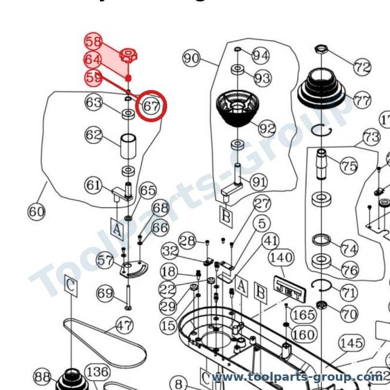 JET JDP17-067R – Ersatzteil – C-Ring, Pos. 208 für JDP-17, A-15
