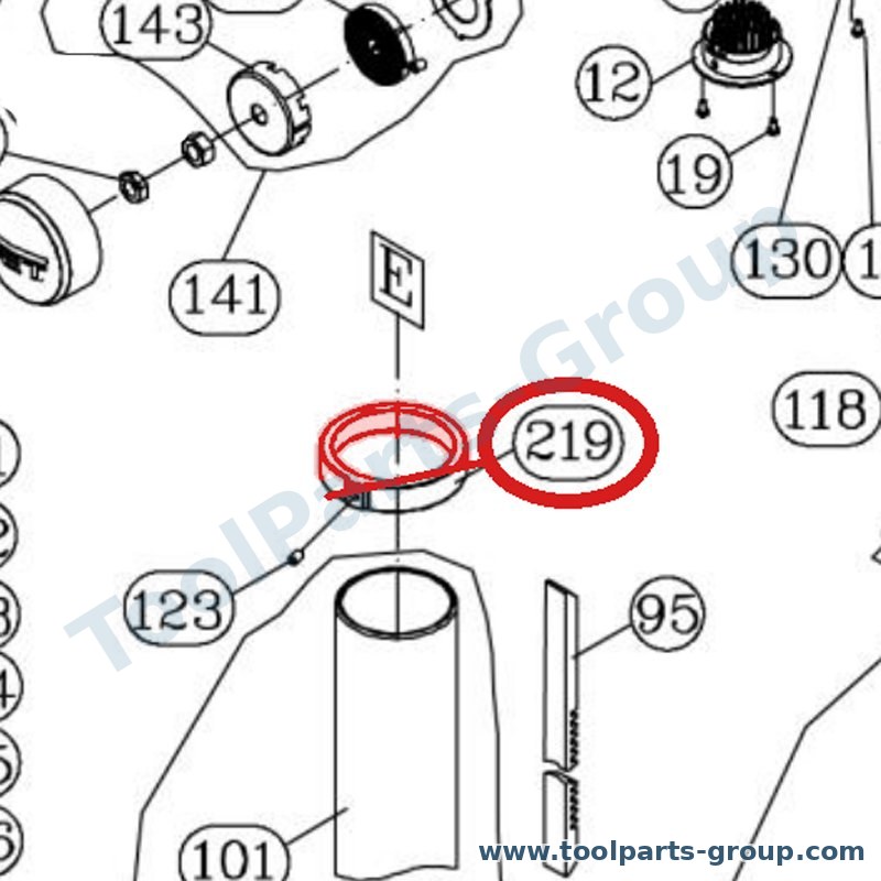 JET JDP17-219E – Ersatzteil – Rack Collar für JDP-17