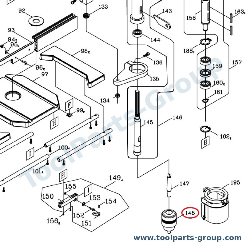JET JDP2800-148E – Ersatzteil – Schnellspannbohrfutter für JDP-2800VS