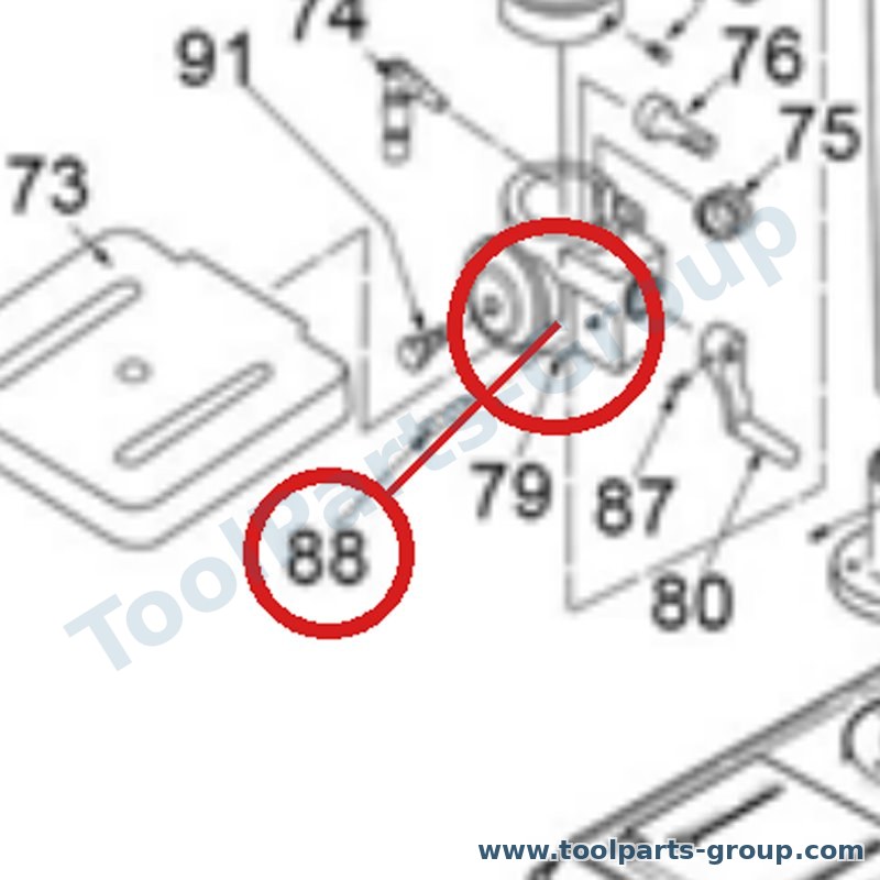 JET JDR34-088 – Ersatzteil – Stift Zahnrad Pos. 88 für JDR-34