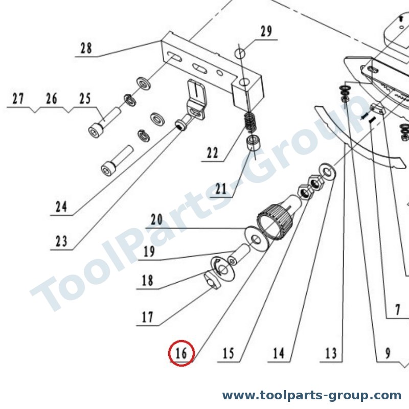 JET JDS12-016 – Ersatzteil – Adjusting Griff Pos. 16 für JDS_12X-M