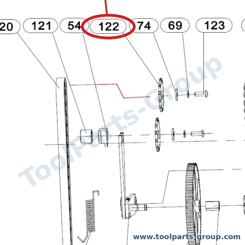 JET JJP8BT-122 – Ersatzteil – Sprocket Pos. 122 für JPT-8B-M