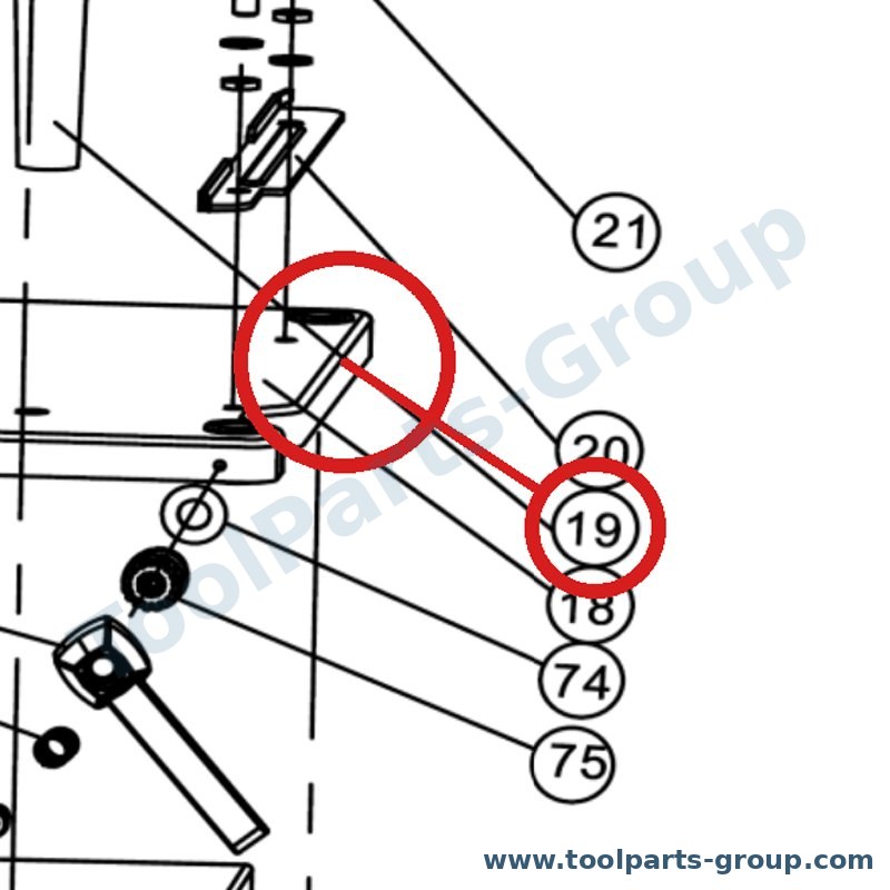 JET JJP8BT-19 – Ersatzteil – Crank Arm Pos. 19 ( für JPT-10B/8B, JPT-10B