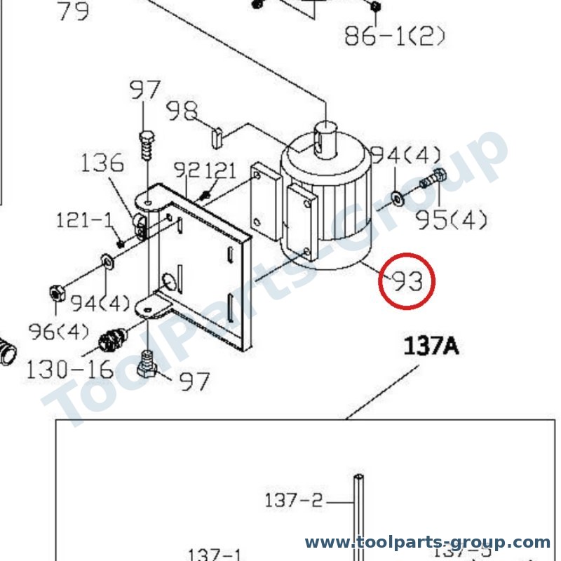 JET JMD18-067E – Ersatzteil – MOTOR230/50/1 für JMD-18