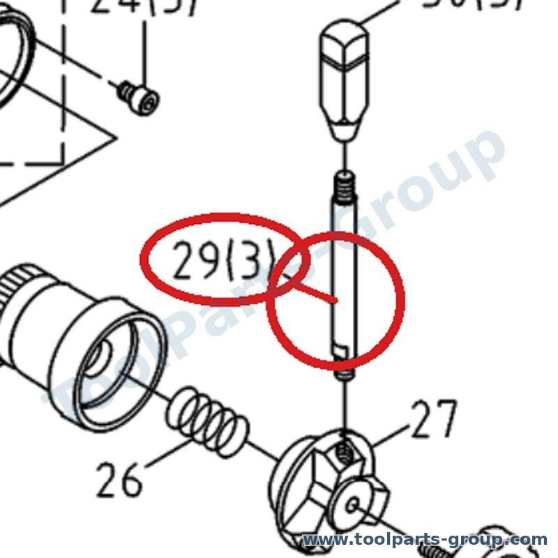 JET JMD18N-029 – Ersatzteil – Griff Stange Pos. 29 für JMD-18