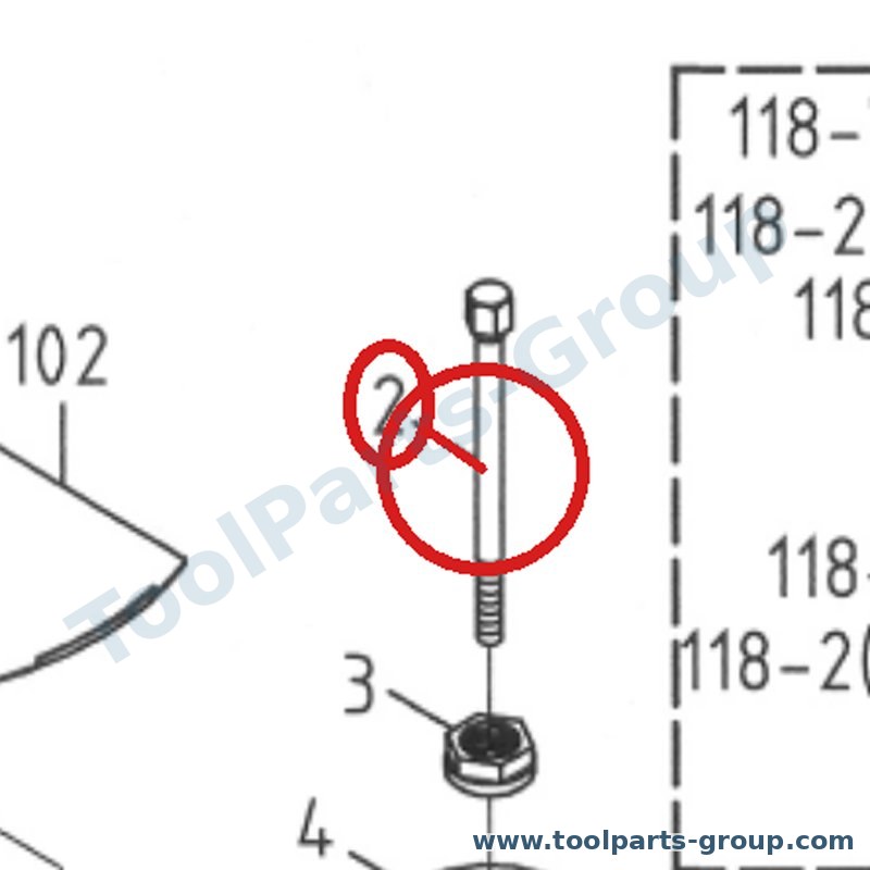JET JMD18VS-001E – Ersatzteil – Futter Aufnahmedorn BOLTM12 für JMD-18VS