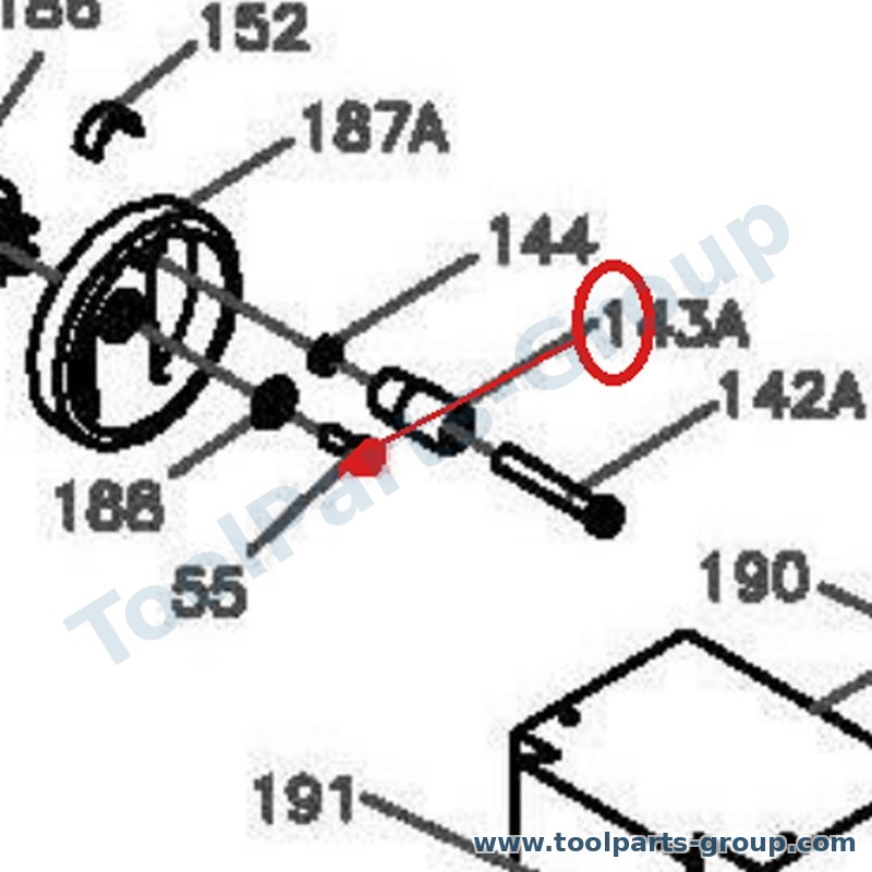 JET JMD3-001 – Ersatzteil – Bandsaw Bladershank für JMD-3