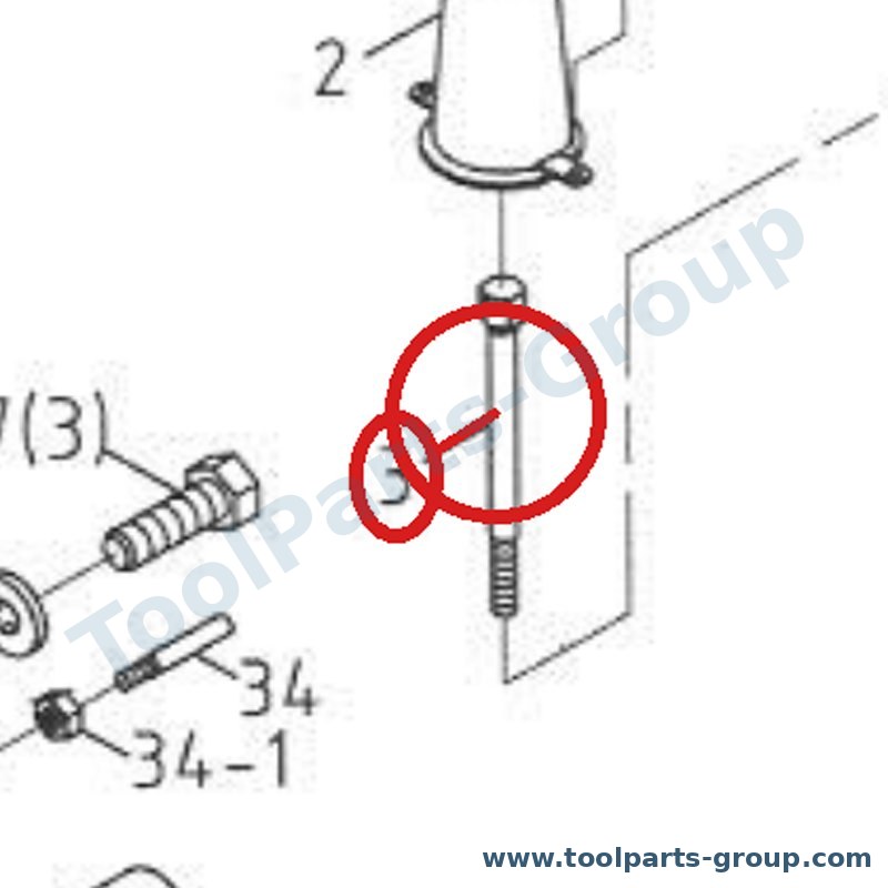 JET JMD45PF-003E – Ersatzteil – Draw Stange ISO M12NO.3 Fo für JMD-45PF