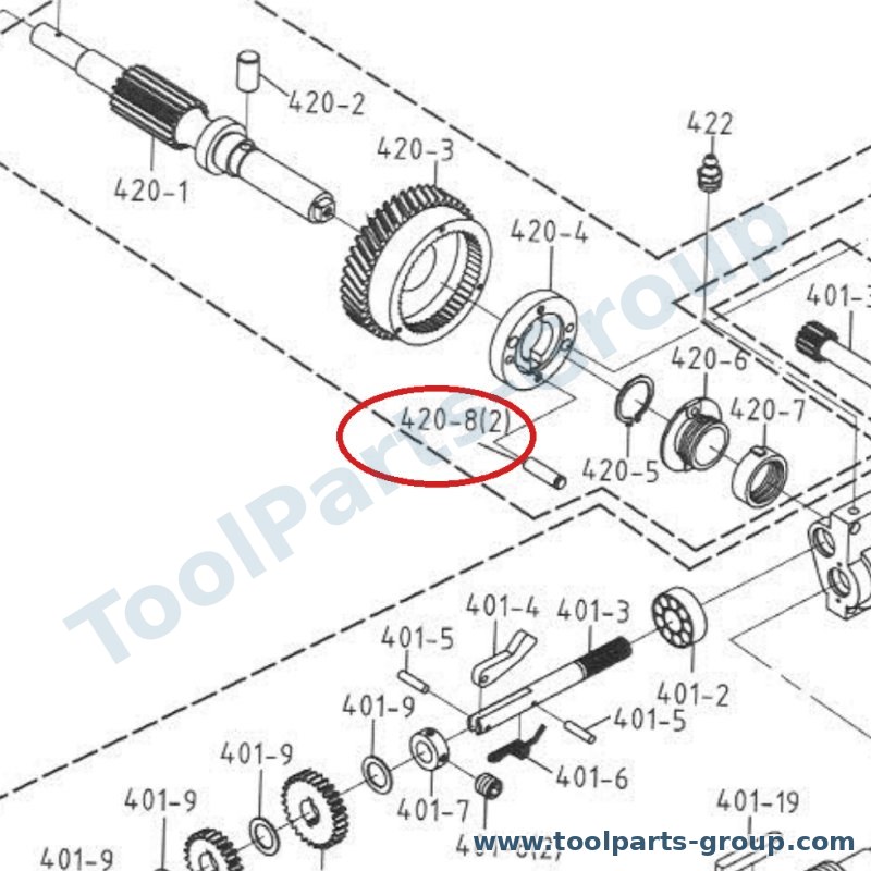 JET JMD45PF-420-8 – Ersatzteil – Feder Stift für JMD-45PF