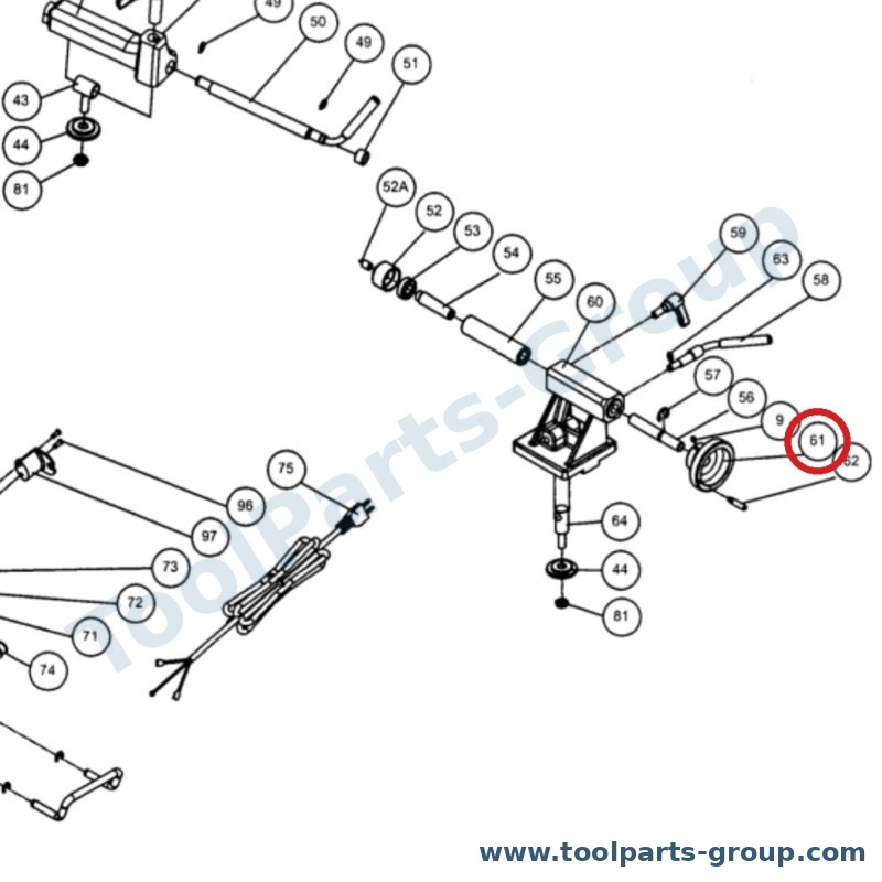 JET JML-61 – Ersatzteil – Volant Pos. 61 für JML-1014, JML-1014I, JML-1014VS, JWL-1220