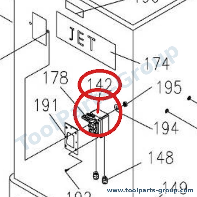 JET JOVS10-142E – Ersatzteil – Schalterkasten für JOVS-10