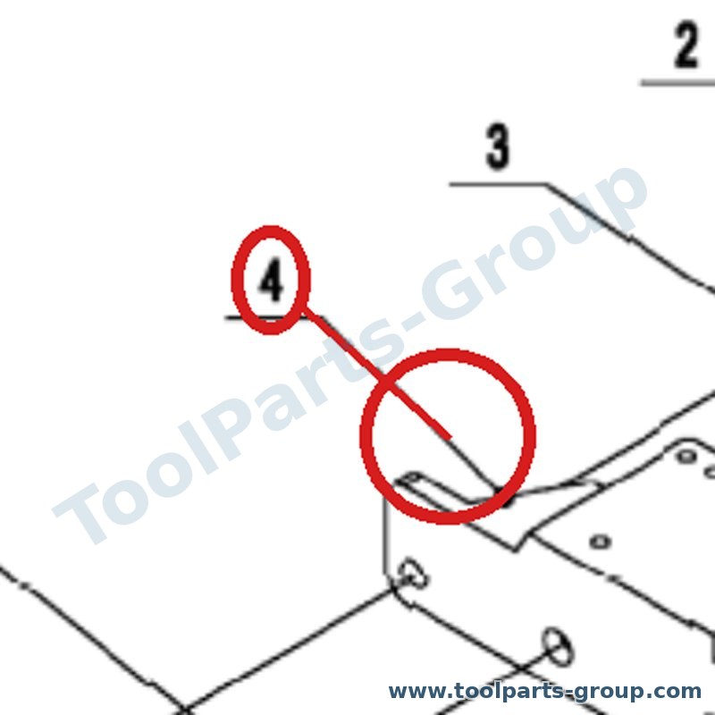JET JPT310-004 – Ersatzteil – Outfeed Tisch Halterung rechts Pos. 4 für JPT-310