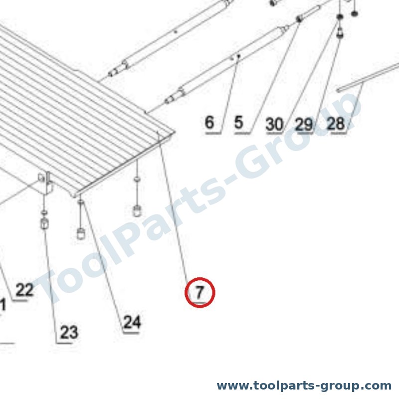 JET JPT310-007 – Ersatzteil – Outfeed/Infeed Tisch Pos. 7 für JPT-310