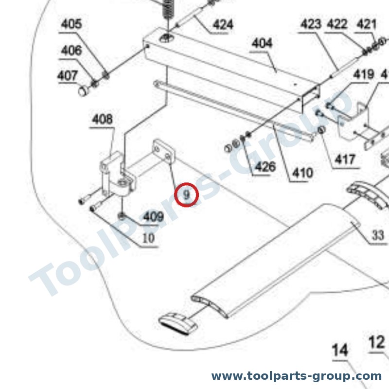 JET JPT310-009 – Ersatzteil – CUTTERBLOCK Schutz Halter für JPT-310, JPT-310HH, JPT-410 u. a.