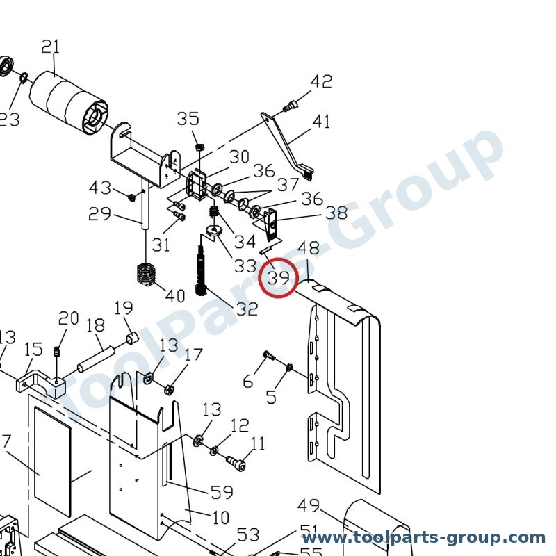 JET JSG96-239 – Ersatzteil – Roll Stift Pos. 39 für JSG-96