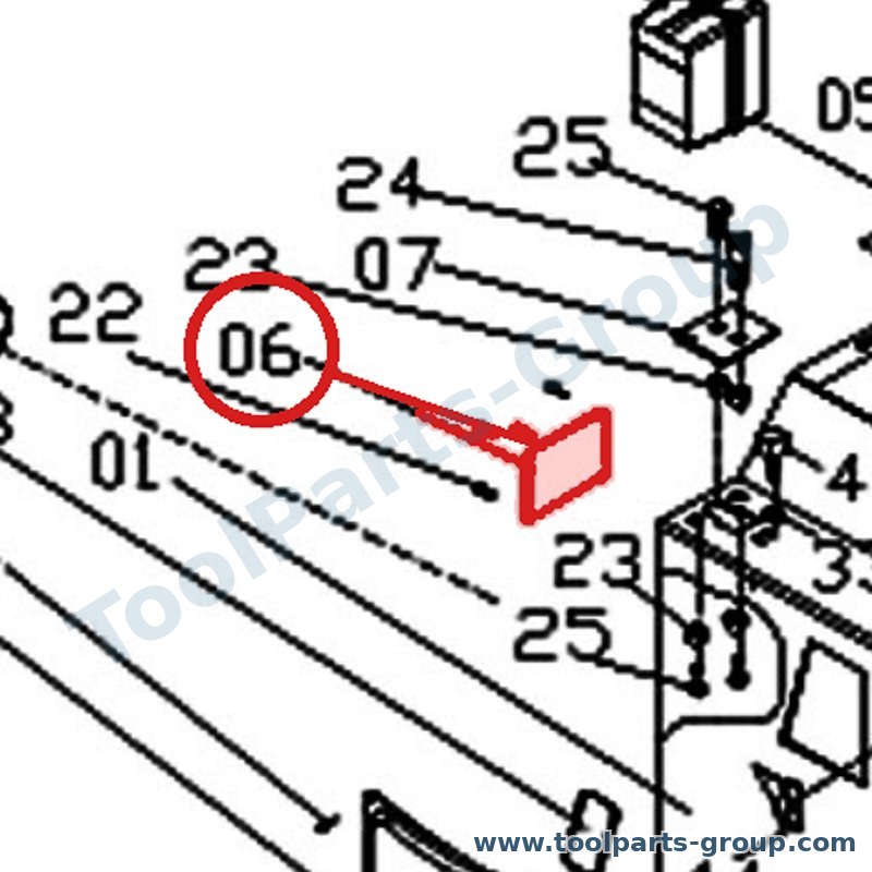 JET JTSS1500-106 – Ersatzteil – Adjustement Schraube Abdeckung Pos. 6 für JTSS-1500