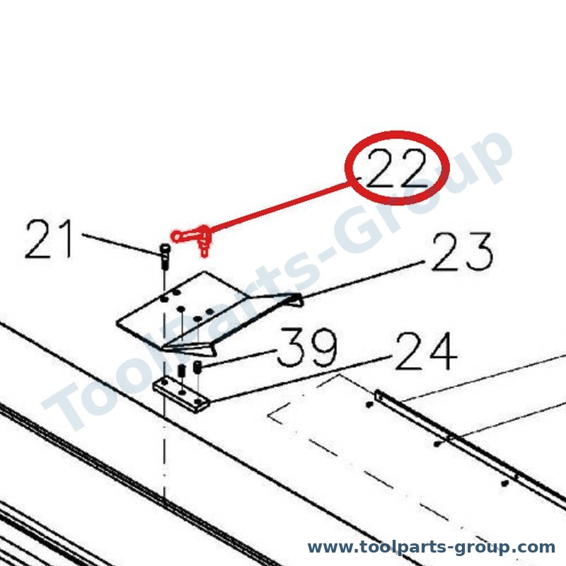 JET JTSS1500-222 – Ersatzteil – Adjust Hebel M10X1.5P für JTSS-1500