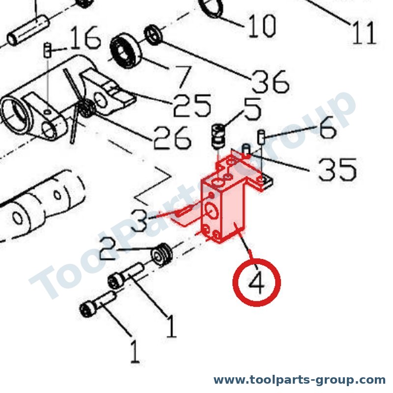 JET JTSS1500-304 – Ersatzteil – Link Welle Fix Grundkörper für JTSS-3000