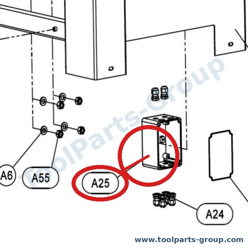 JET JTSS1600-A25 – Ersatzteil – Schalterkasten Pos. A25 für JTSS-1600
