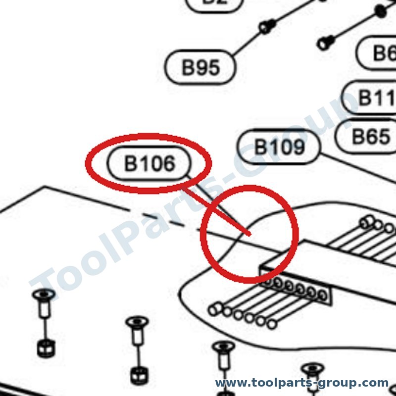 JET JTSS1600-B106 – Ersatzteil – Ball Frame Baugruppe (Pos. 75 zu Pos. 79) für JTSS-1600
