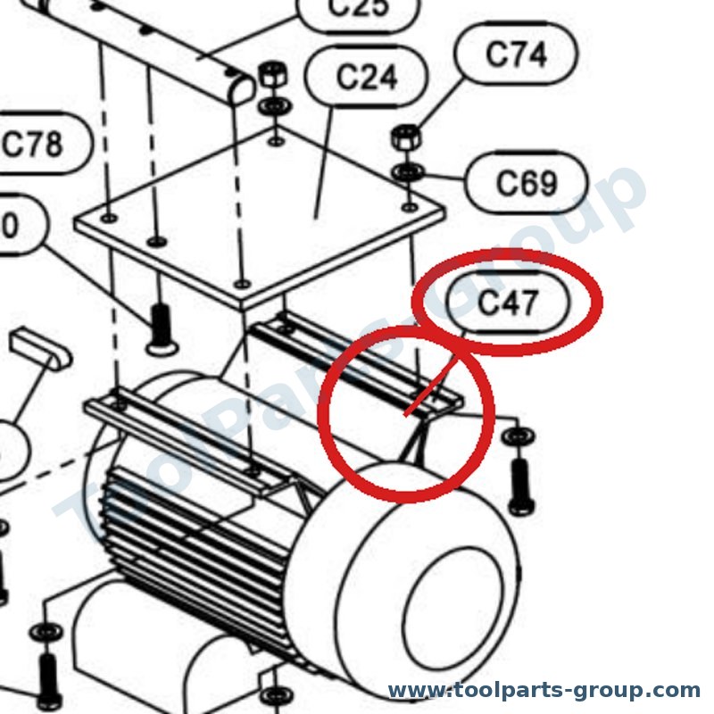 JET JTSS1600-C47M – Ersatzteil – Motor 230V für JTSS-1600-M