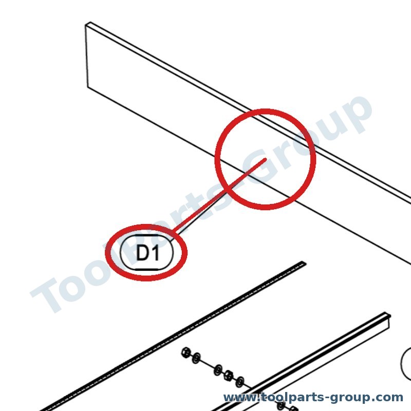 JET JTSS1600-D01 – Ersatzteil – Part D01 L Type Aluminum Baffle für JTSS1600, 10000044T, JTSS-1600