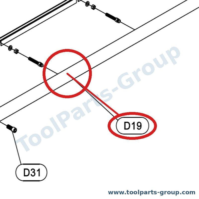 JET JTSS1600-D19 – Ersatzteil – Side Führung Pos. 19 für JTSS-1600