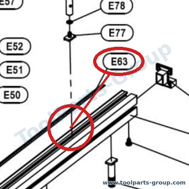 JET JTSS1600-E63 – Ersatzteil – Skala Cross Cut Fenceno.63 für JTSS-1600