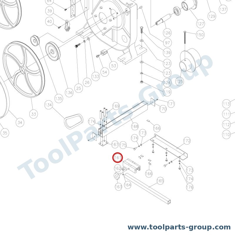 JET JWBS12-161E – Ersatzteil – Adjust Basee für JWBS-12
