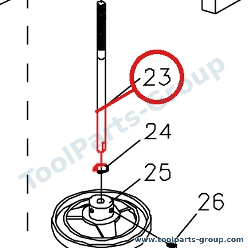 JET JWBS16-123 – Ersatzteil – Sägeblatt Einstellschraube Pos. 23 für JWBS-16X