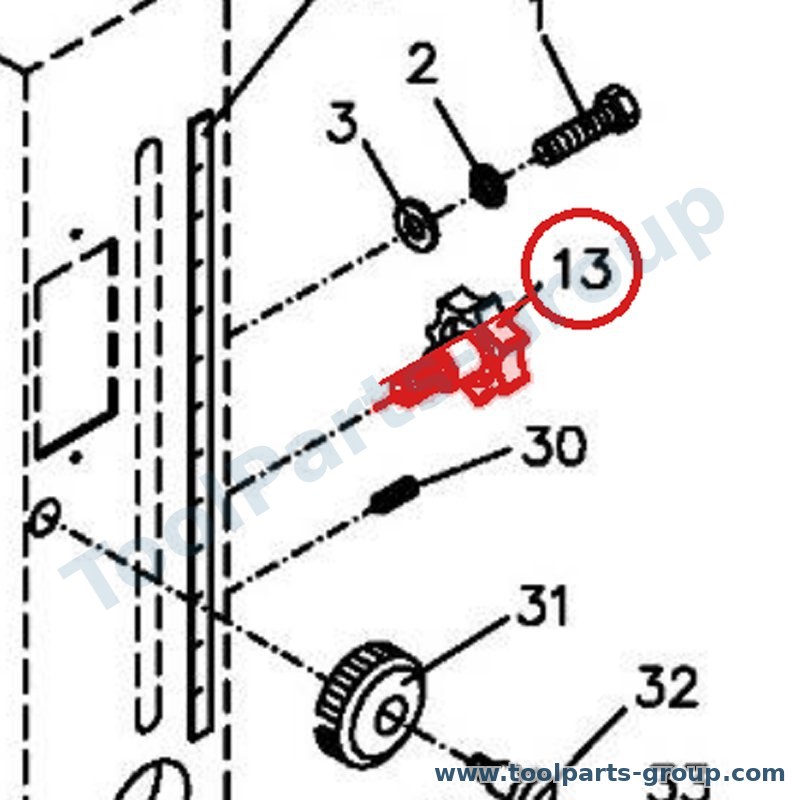 JET JWBS18-313 – Ersatzteil – Verriegelung Knopf Pos. 13 für JWBS-18