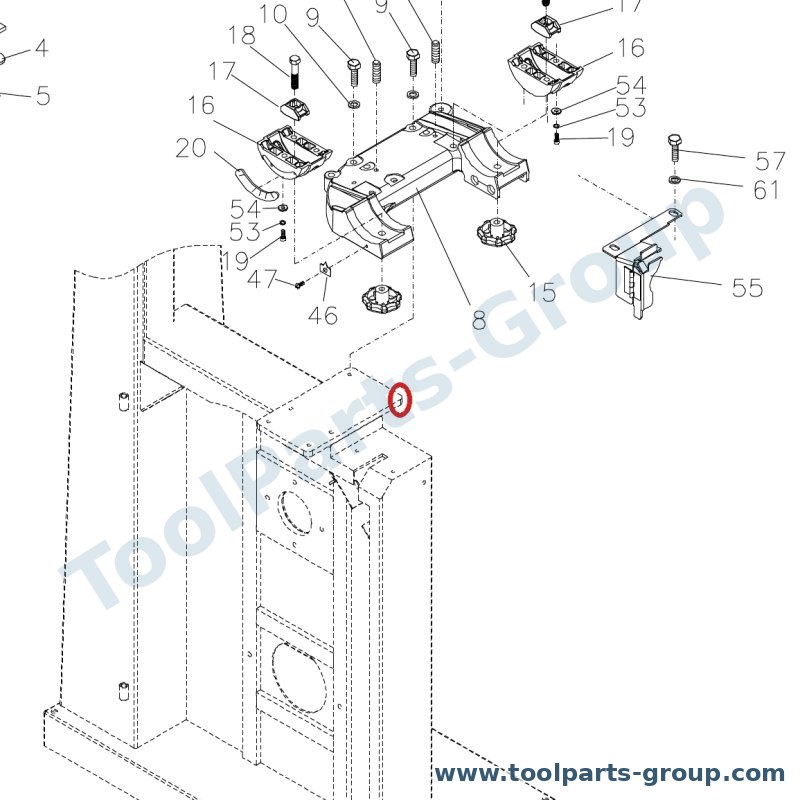 JET JWBS18-403 – Ersatzteil – Gehrungsanschlag Body für JWBS-16/18, JWBS-16, JWBS16/18, JWBS16