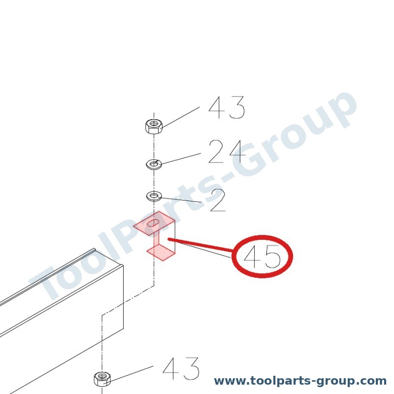 JET JWBS18-445 – Ersatzteil – hinten Hook für JWBS-18