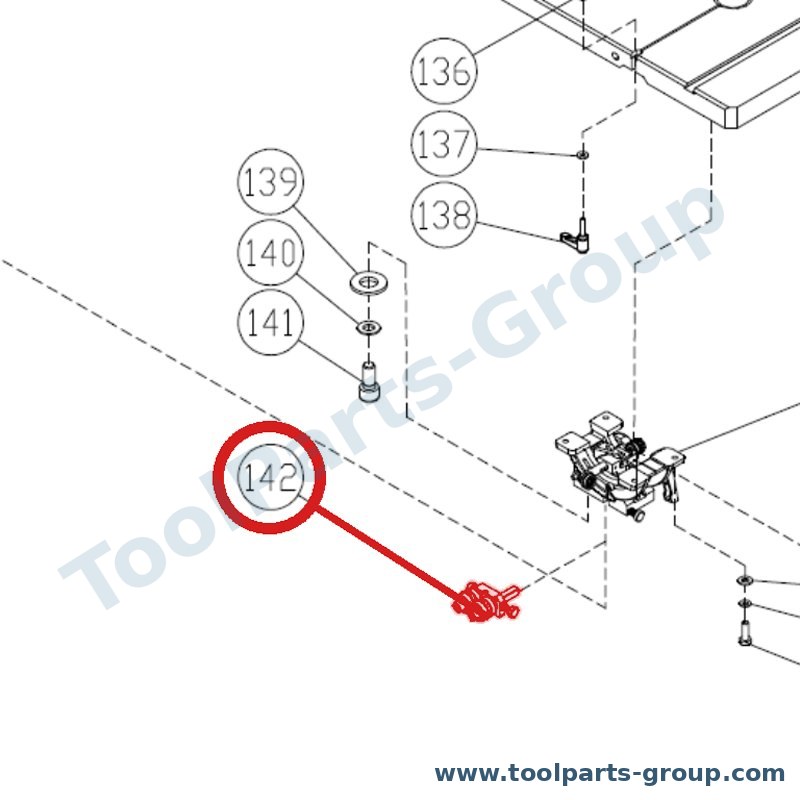 JET JWBS18B-1142 – Ersatzteil – Untere Sägebandführung. /18 für JWBS-15, JWBS-18, JWBS-20