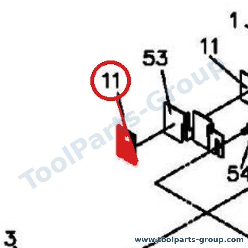 JET JWBS18DX-111E – Ersatzteil – Sägeblatt Tension Indicator Label Pos. 11 für JWBS-18Q, JWBS-14Q