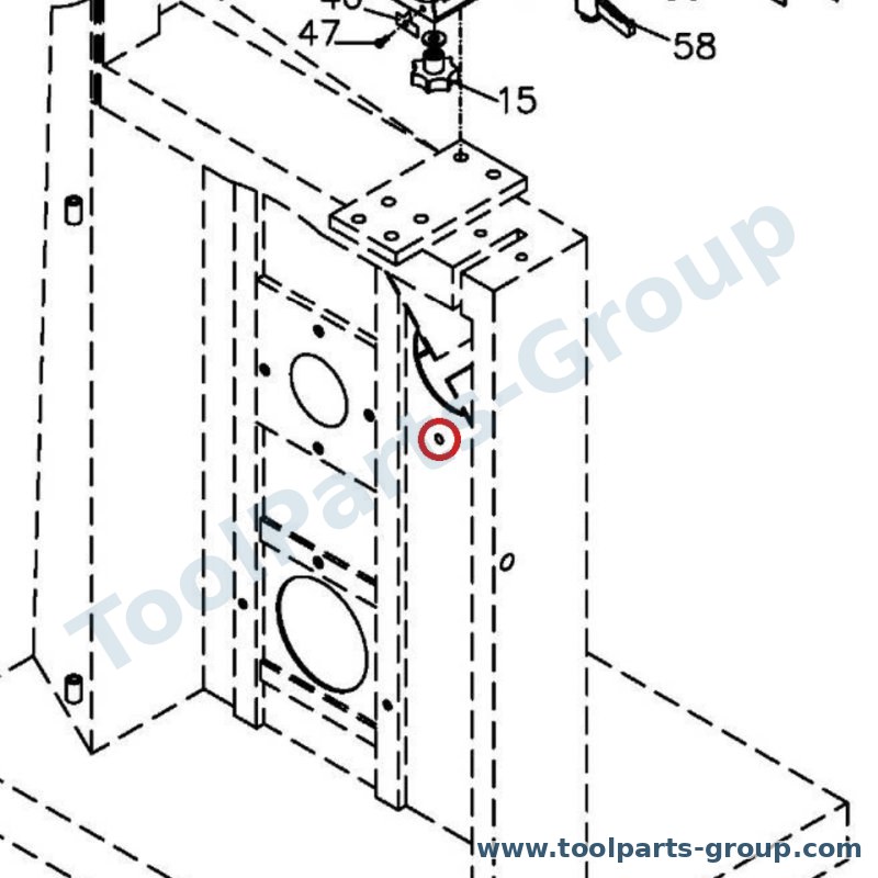JET JWBS18X-408 – Ersatzteil – Trunnion Suport Halterung Pos. 8 für JWBS-18Q