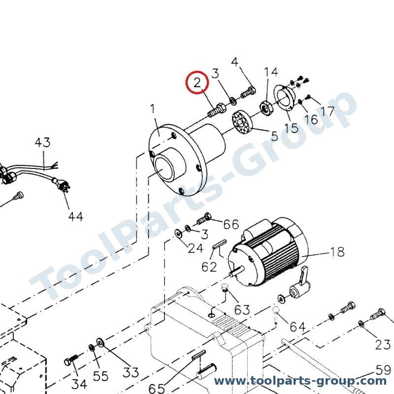 JET JWBS20-62 – Ersatzteil – Adjusting Schraube Pos. 2 für JWBS16/18/20, JWBS16