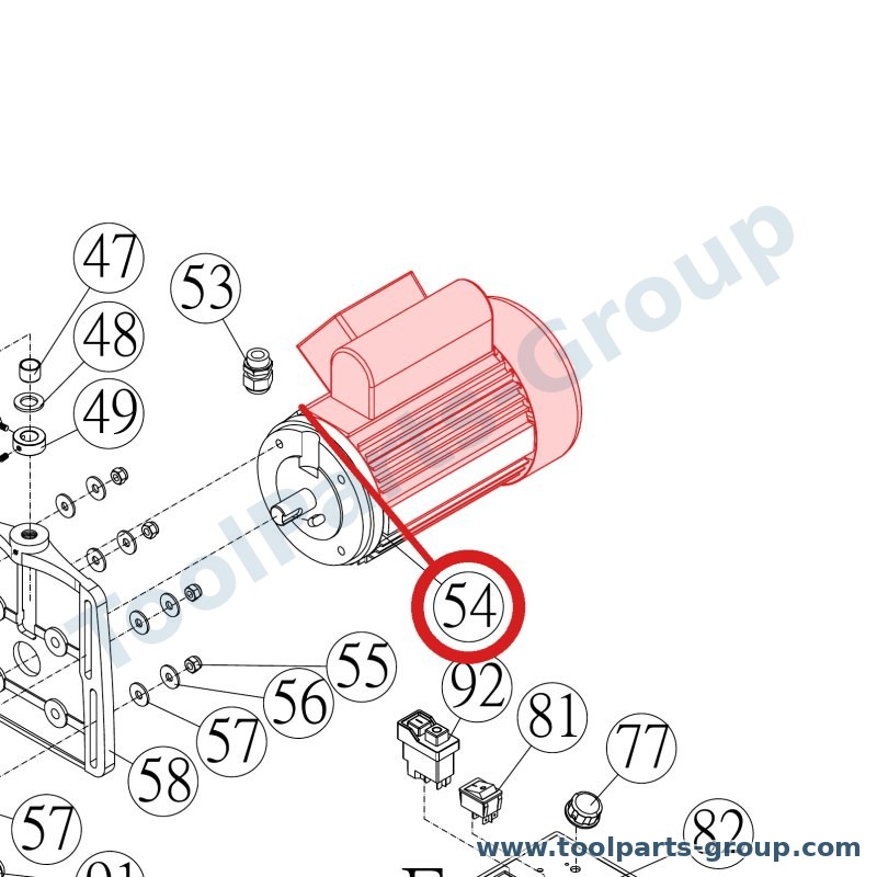 JET JWDS1836-154E – Ersatzteil – Motor 1.5HP/230V/50HZ für JWDS1836, JWDS-1836