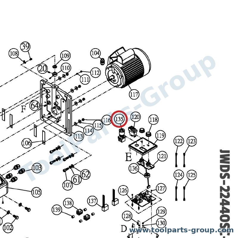 JET JWDS2244-1108E – Ersatzteil – Ferritkern für Potentiometer für JWDS-2244, JWDS-2244OSC, JWDS-2550