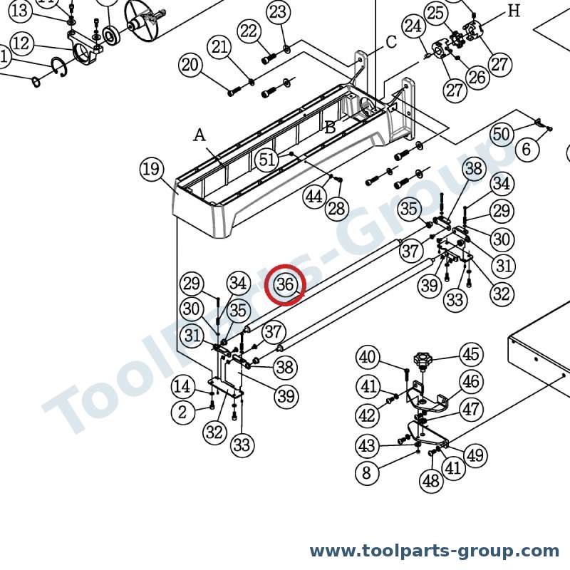 JET JWDS2244-136 – Ersatzteil – Tension Rolle für JWDS-2244, JWDS-2244-M