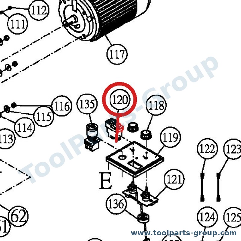 JET JWDS2244-193E – Ersatzteil – Schalter für JWDS-2244, JWDS-2244OSC, JWDS-2550